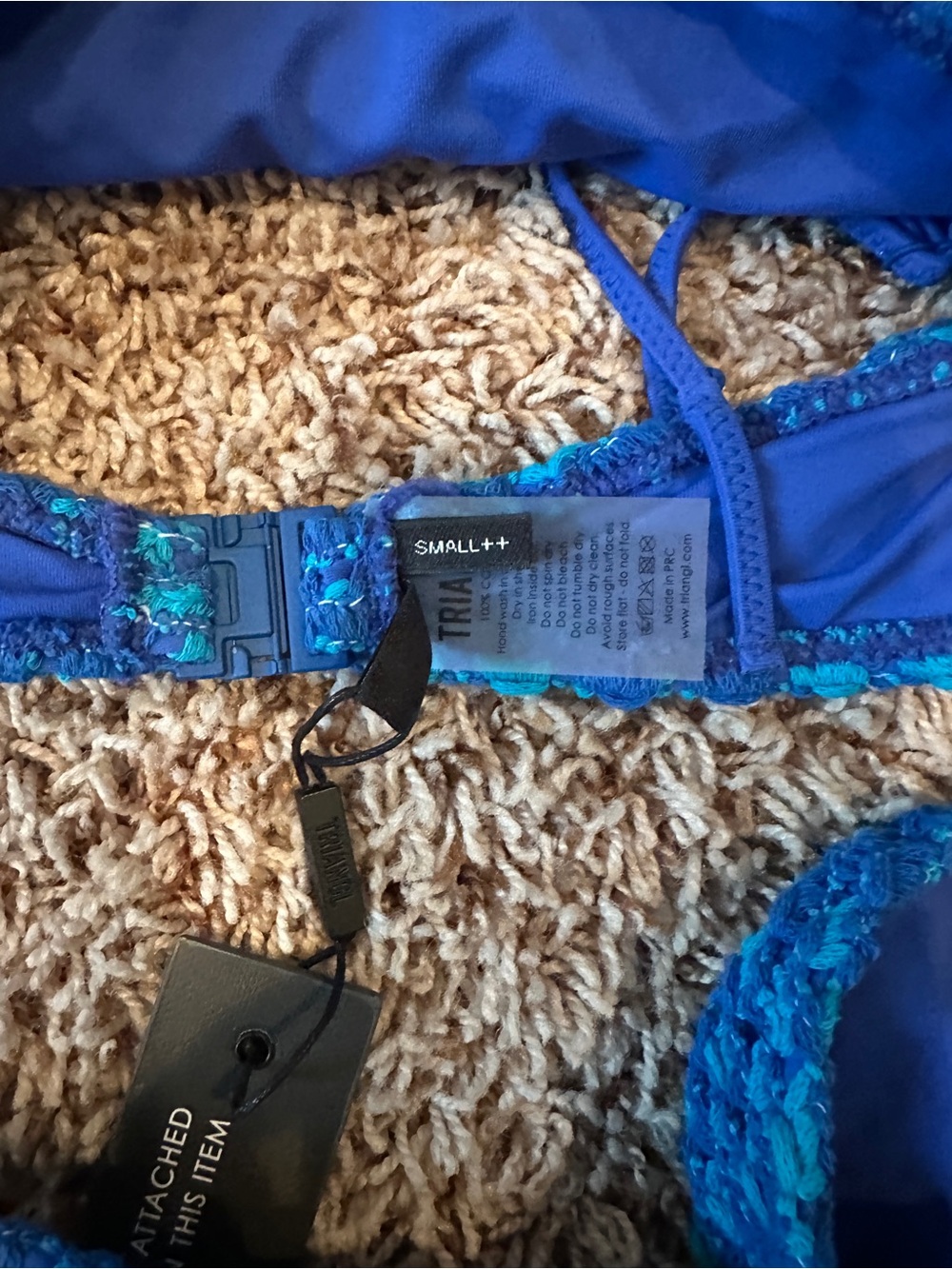 triangl swimwear Blue & Teal Crochet Bikini Set - Picture 3 of 3